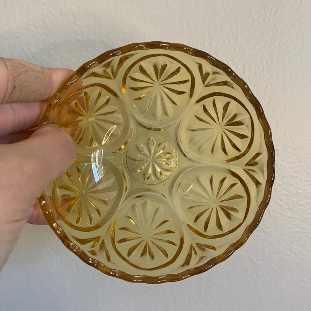 Vintage amber tray